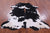 Black & White Natural Cowhide Rug - Large 6'10"H x 6'3"W