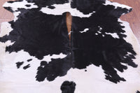 Thumbnail for Black & White Natural Cowhide Rug - Large 6'10