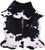 Black & White Natural Cowhide Rug - Large 6'10"H x 6'3"W