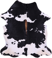 Thumbnail for Black & White Natural Cowhide Rug - Large 6'10