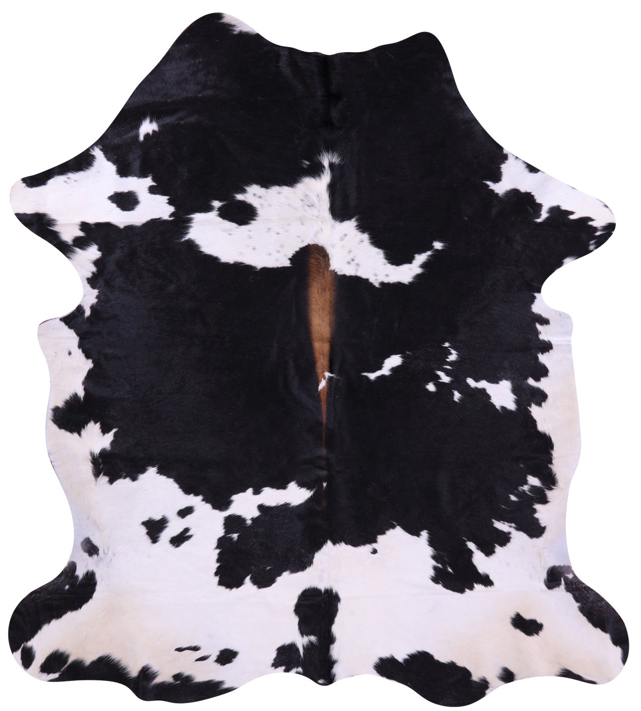 Black & White Natural Cowhide Rug - Large 6'10"H x 6'3"W