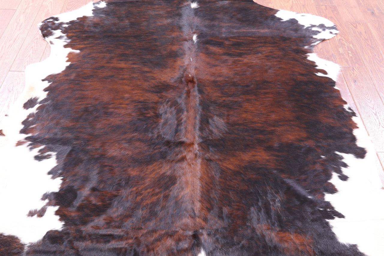 Tricolor Natural Cowhide Rug - XLarge 7'3"H x 6'6"W