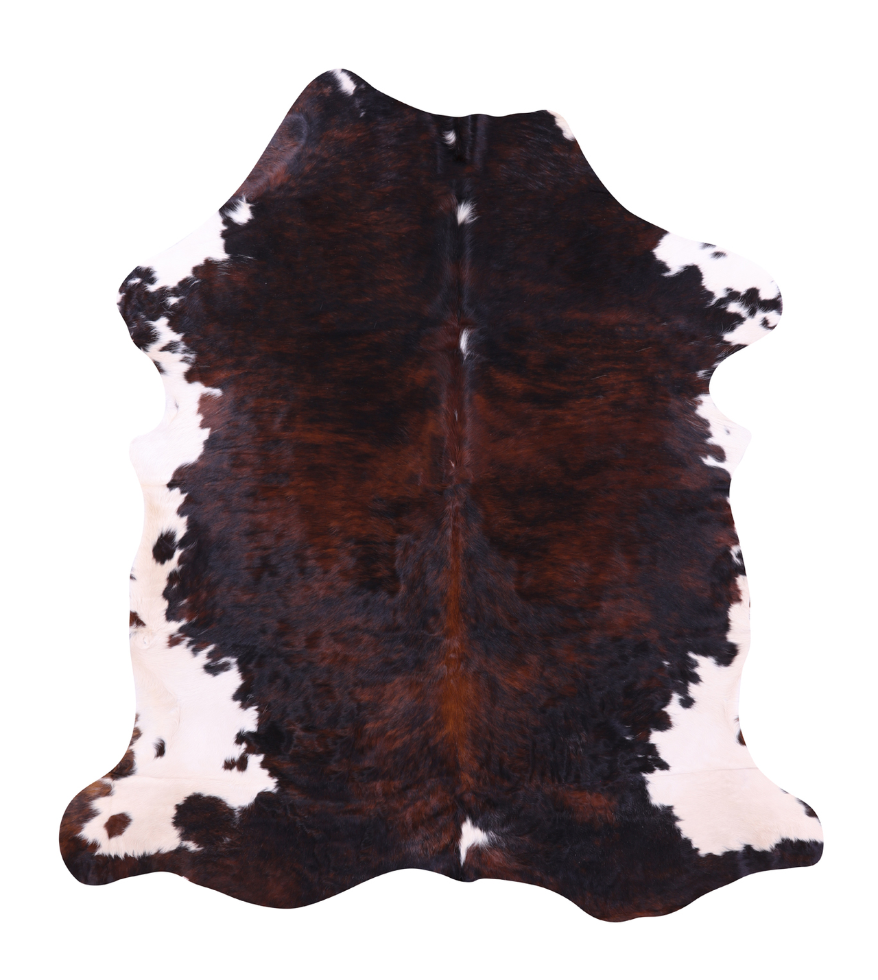 Tricolor Natural Cowhide Rug - XLarge 7'3"H x 6'6"W