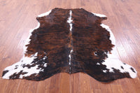 Thumbnail for Brindle Tricolor Natural Cowhide Rug - Large 6'4