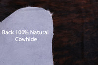 Thumbnail for Brindle Tricolor Natural Cowhide Rug - Large 6'4