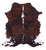 Brindle Tricolor Natural Cowhide Rug - Large 6'4"H x 5'11W