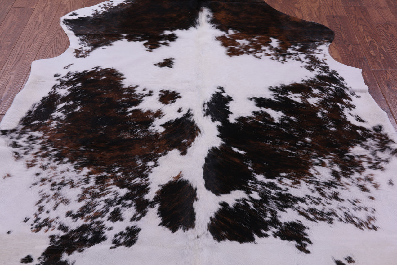 Tricolor Natural Cowhide Rug - XLarge 7'7"H x 6'6"W