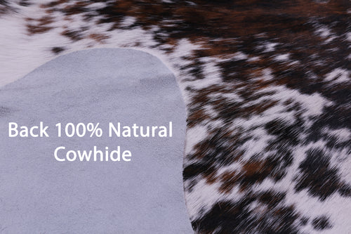 Tricolor Natural Cowhide Rug - X-Large 7'7