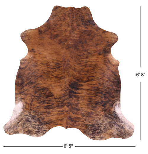 Brindle Natural Cowhide Rug - Large 6'8