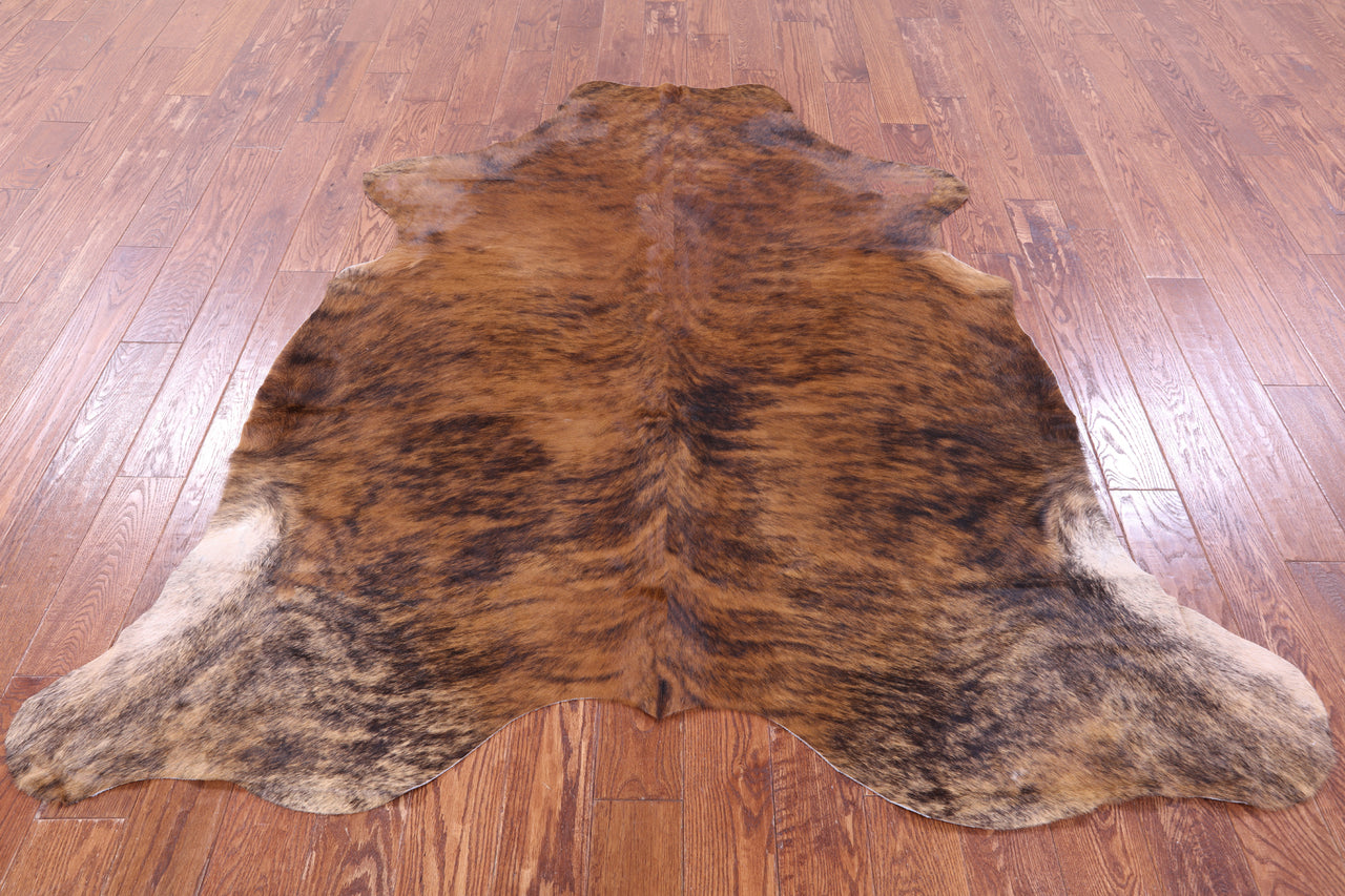 Brindle Natural Cowhide Rug - Large 6'8"H x 6'5"W