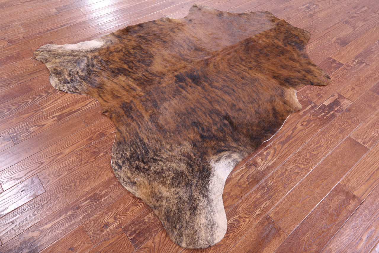 Brindle Natural Cowhide Rug - Large 6'8"H x 6'5"W