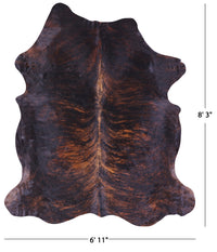 Thumbnail for Brindle Natural Cowhide Rug - XLarge 8'3