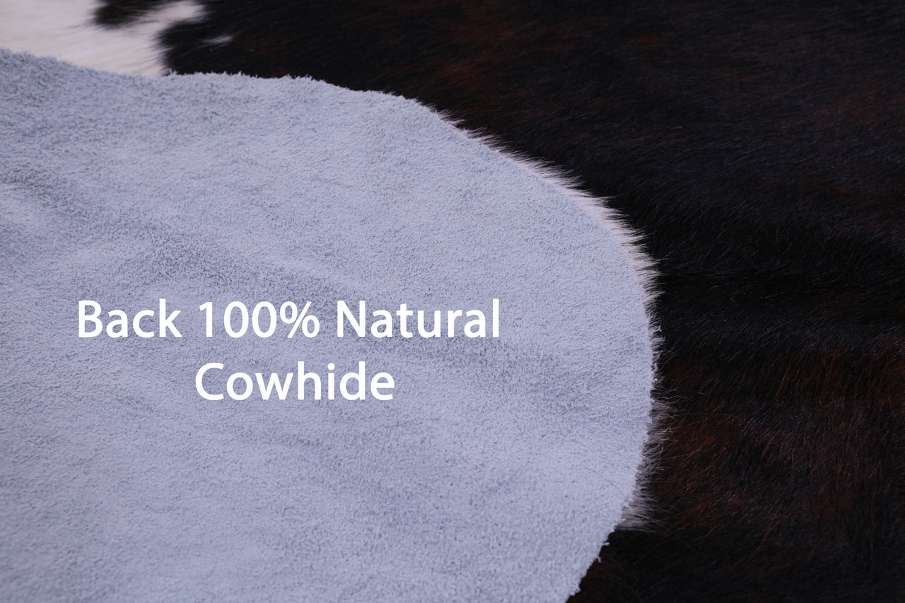 Tricolor Natural Cowhide Rug - XLarge 7'11"H x 6'3"W