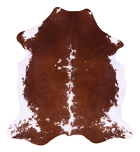 Thumbnail for Brown & White Natural Cowhide Rug - XLarge 7'2