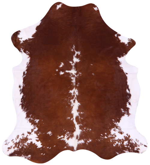Brown & White Natural Cowhide Rug - X-Large 7'2
