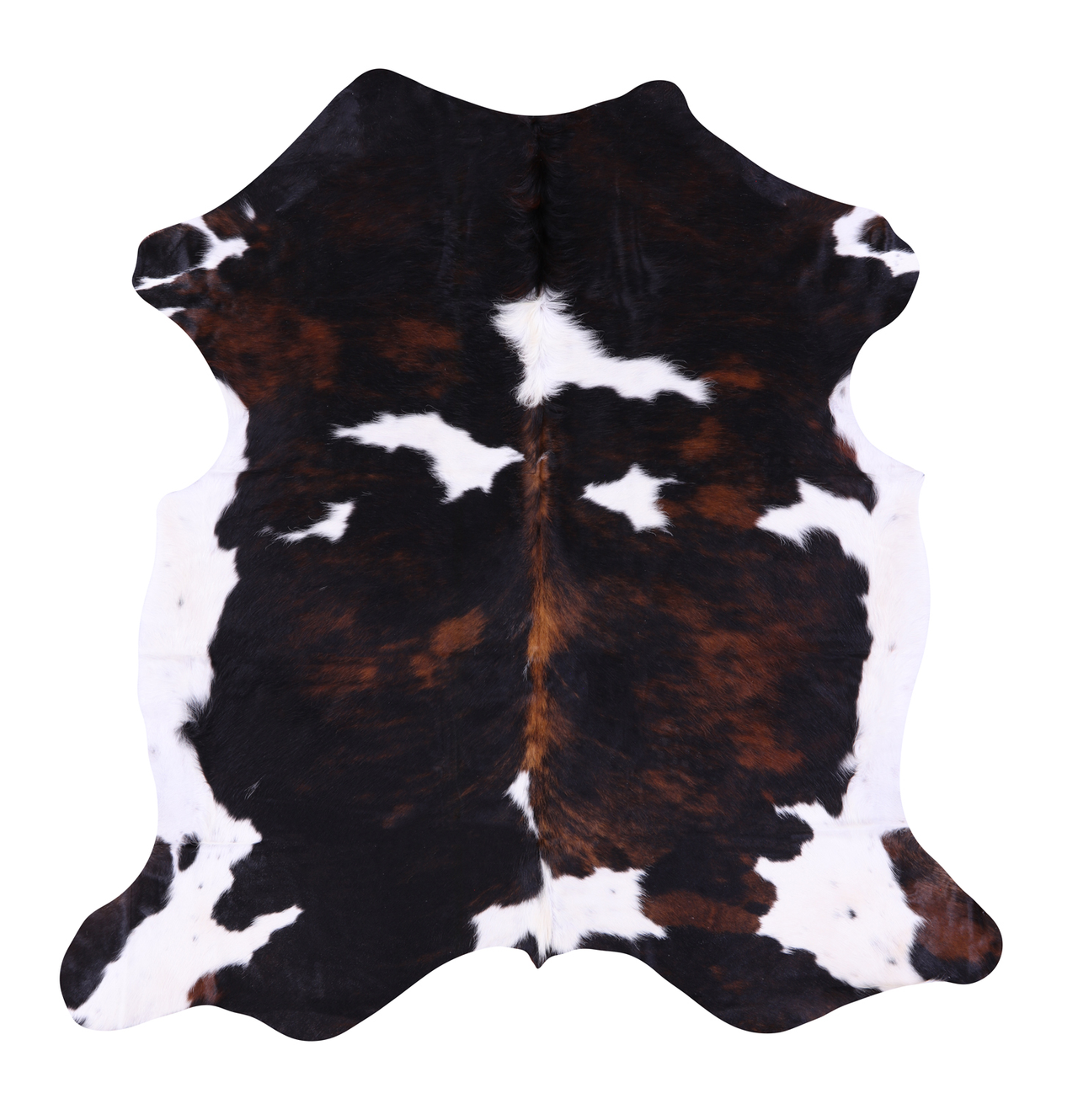 Tricolor Natural Cowhide Rug - Large 6'6"H x 6'2"W