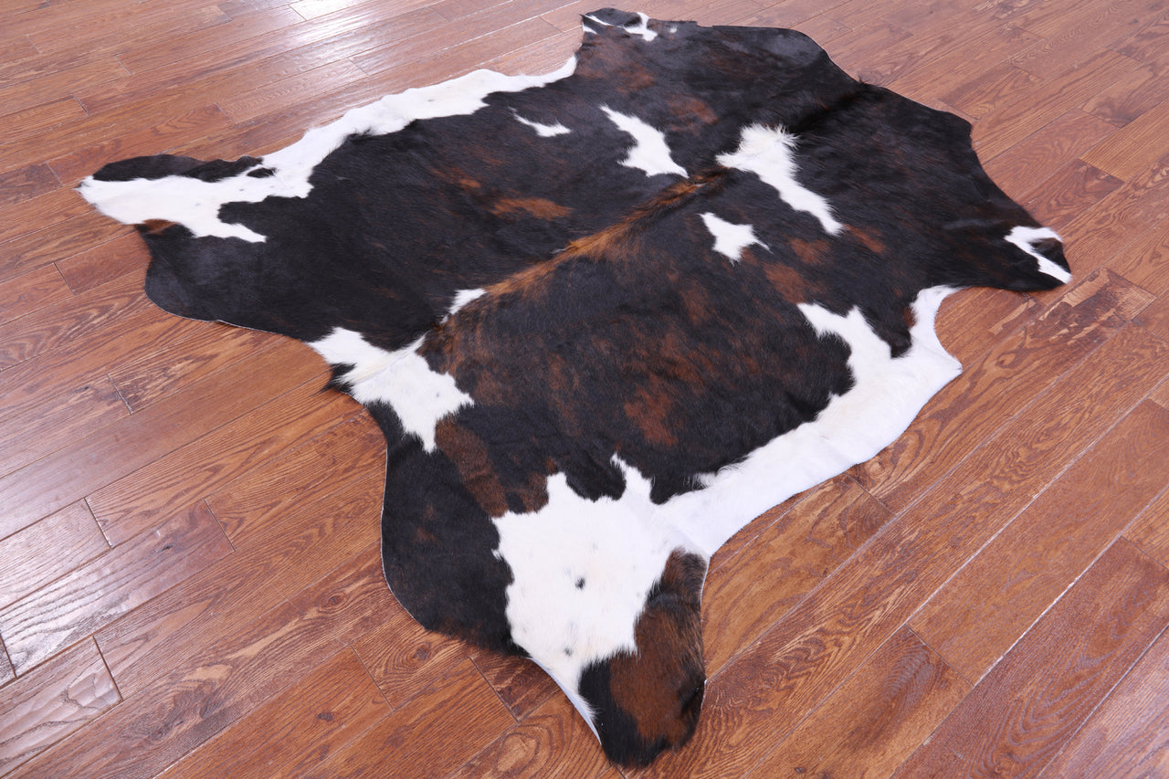 Tricolor Natural Cowhide Rug - Large 6'6"H x 6'2"W