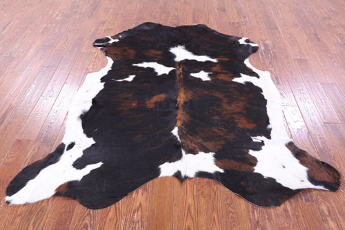 Tricolor Natural Cowhide Rug - Large 6'6