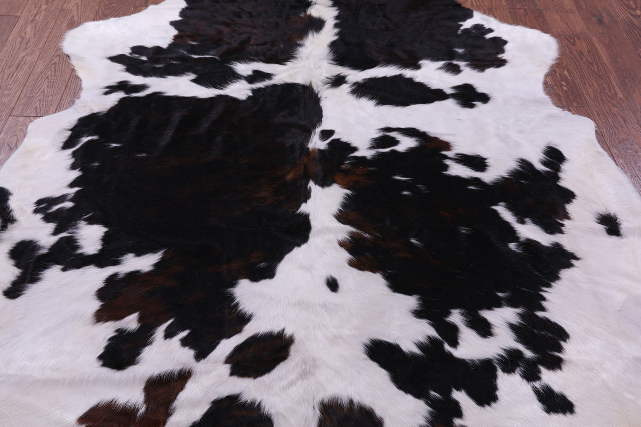 Tricolor Natural Cowhide Rug - XLarge 7'0"H x 6'6"W