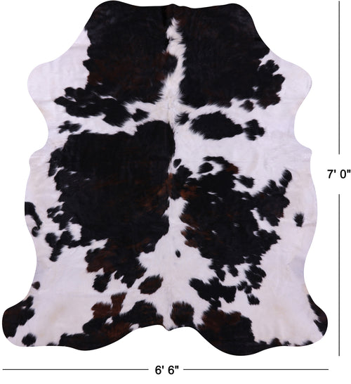 Tricolor Natural Cowhide Rug - X-Large 7'0