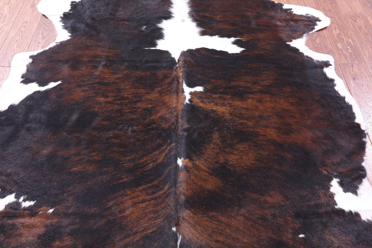 Tricolor Natural Cowhide Rug - XLarge 7'4"H x 6'3"W