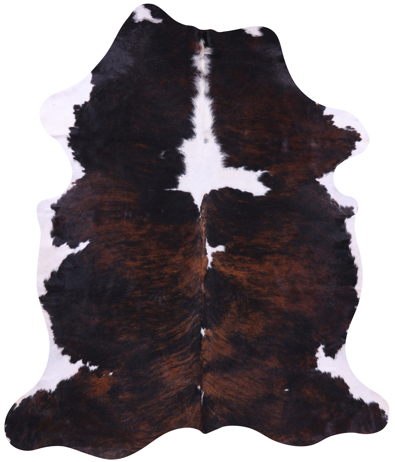 Tricolor Natural Cowhide Rug - XLarge 7'4"H x 6'3"W