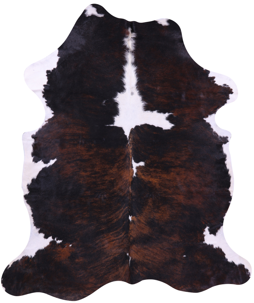 Tricolor Natural Cowhide Rug - X-Large 7'4"H x 6'3"W