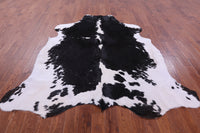 Thumbnail for Black & White Natural Cowhide Rug - XLarge 7'7