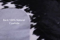 Thumbnail for Black & White Natural Cowhide Rug - XLarge 7'7