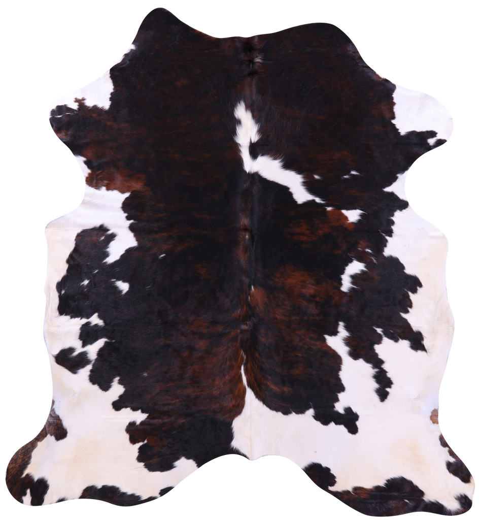 Tricolor Natural Cowhide Rug - X-Large 7'2"H x 6'8"W