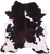 Tricolor Natural Cowhide Rug - X-Large 7'2"H x 6'8"W