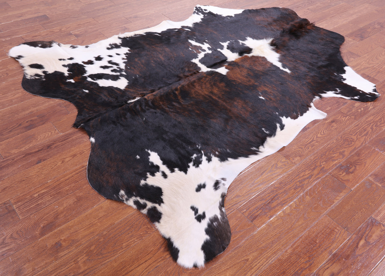 Tricolor Natural Cowhide Rug - XLarge 7'6"H x 6'8"W