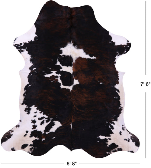 Tricolor Natural Cowhide Rug - X-Large 7'6