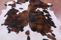 Thumbnail for Tricolor Natural Cowhide Rug - XLarge 7'0