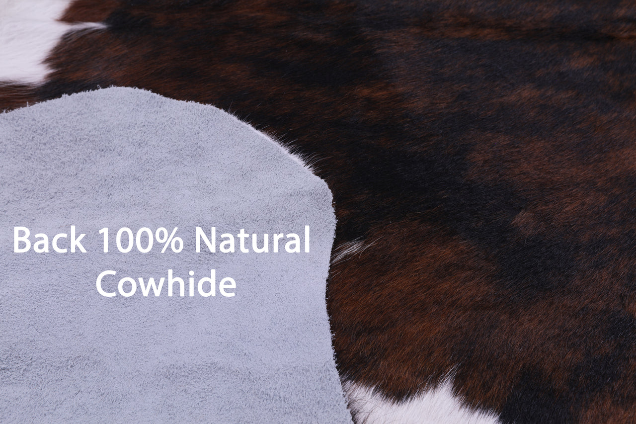 Tricolor Natural Cowhide Rug - XLarge 7'0"H x 6'5"W