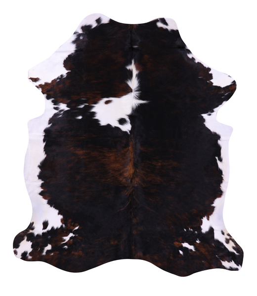 Tricolor Natural Cowhide Rug - XLarge 7'2"H x 6'3"W