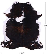 Thumbnail for Tricolor Natural Cowhide Rug - XLarge 7'2