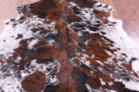 Thumbnail for Tricolor Natural Cowhide Rug - Large 6'6