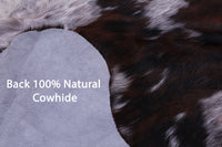 Thumbnail for Tricolor Natural Cowhide Rug - Large 6'6