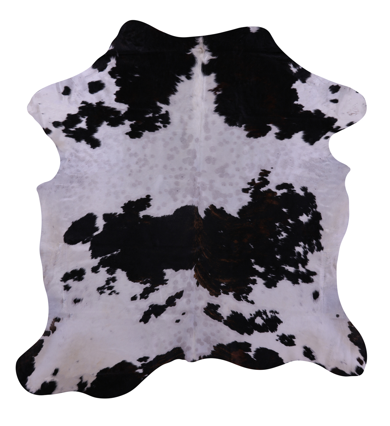 Tricolor Natural Cowhide Rug - Large 6'8"H x 6'3"W