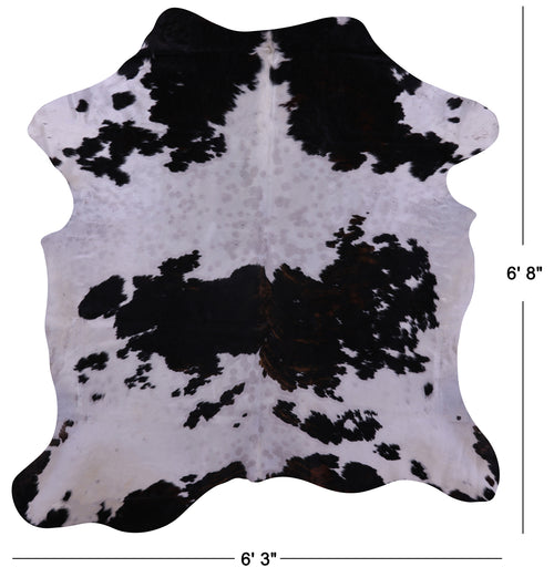 Tricolor Natural Cowhide Rug - Large 6'8