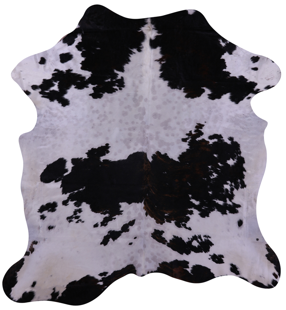 Tricolor Natural Cowhide Rug - Large 6'8"H x 6'3"W