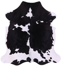 Thumbnail for Black & White Natural Cowhide Rug - XLarge 7'0