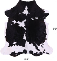 Thumbnail for Black & White Natural Cowhide Rug - XLarge 7'0