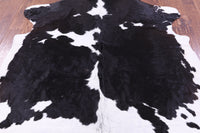 Thumbnail for Black & White Natural Cowhide Rug - XLarge 7'0