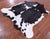 Black & White Natural Cowhide Rug - XLarge 7'0"H x 6'5"W