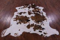 Thumbnail for Brown & White Natural Cowhide Rug - Large 6'5
