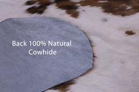 Thumbnail for Brown & White Natural Cowhide Rug - Large 6'5
