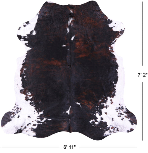 Tricolor Natural Cowhide Rug - X-Large 7'2