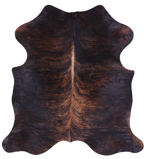 Dark Brindle Natural Cowhide Rug - Large 6'7